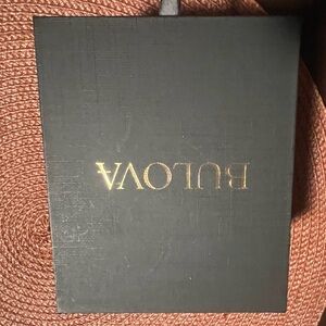 Bulova Black Box with Gold Logo